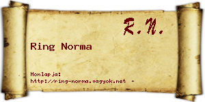 Ring Norma névjegykártya
